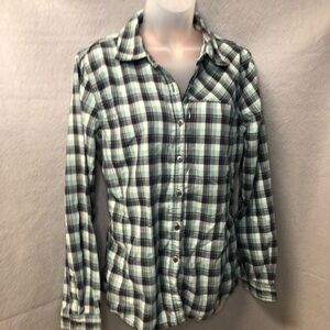 Carhartt Reydell Shirt Women's Long Sleeve Plaid Button-up Med EUC